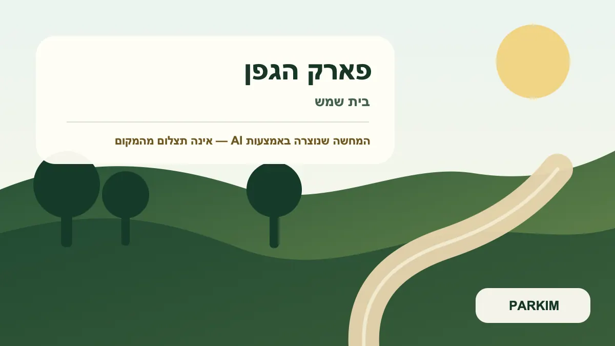 איור המחשה ניטרלי לפארק הגפן בבית שמש; אינו תצלום מהמקום